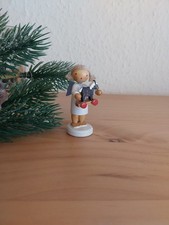 Erzgebirge, Flade&Wiltner, Flachshaarengel mit Pferdchen auf Räderbrett