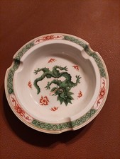 Meissen grüner Mingdrache -/ Drache wunderschöner Aschenbecher 16,5 cm