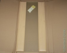 NOBILIA Tür Glasschrank mit Riegel natura hell 90,3 x 44,4cm Mattglas