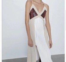 Neu Zara Creme Schlangenleder