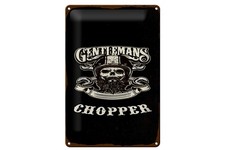 Blechschild 20x30cm gewölbt Gentlemans Chopper Motorrad Deko Geschenk Schild