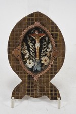 C25K15- Klosterarbeit Stoff Papier Chromolithografie Spitenarbeit 19.Jh