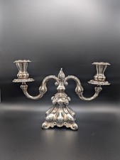 2-flammiger Kerzenständer/Kandelaber aus 800er Silber - Malmö Schweden 1955