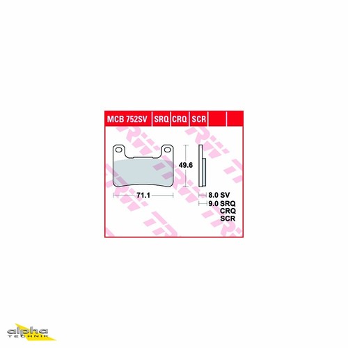 Trw bremsbelagsatz mcb752scr - trw,