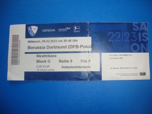 Ticket vfl bochum bvb - 22/23,