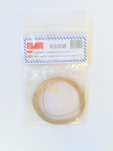Versilberter kupferdraht 8mm - versilberter,