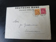 BU 16.12.1922 Deutsche Bank Filiale Coblenz Koblenz nach Ehrenbreitstein