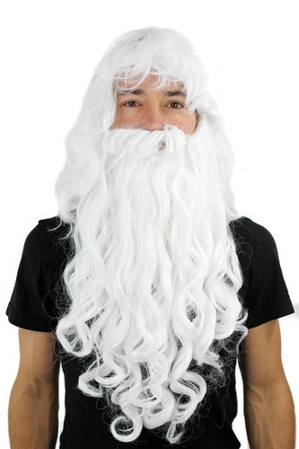Perücke bart weihnachtsmann - perücke, &