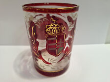 Biedermeierlicher Becher Glas