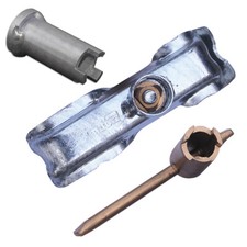 1x / 20x Hochsicherheits-Bauzaunschelle Müba Spezialschlüssel Stecknuss