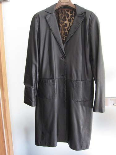 Damen ledermantel schwarz - ledermantel,