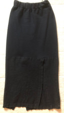 Leinen Rock - schwarz - mit