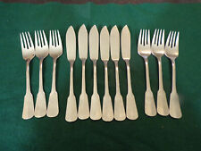 WMF Spatendekor Englisch Spaten Fischbesteck 6 Personen 12 Teile Cromargan TOP