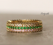 Stapel Ring Zirkonia Multistone vergoldet Geschenkidee Frau Freundin Schwester