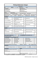 Prüfprotokoll nach Din VDE 0100-600 | Excel Vorlage