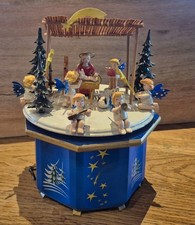 Große Steinbach Spieluhr  Christi Geburt   Thorens Werk spielt 2 Melodien !