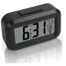 Digital Wecker Nachttisch Uhr mit LCD Display Snooze Timer Temperatur