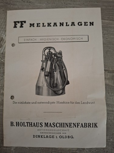 Altes prospekt landwirtschaft - altes,