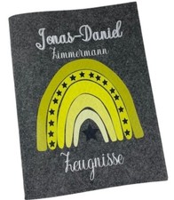 Zeugnismappe mit Namen aus