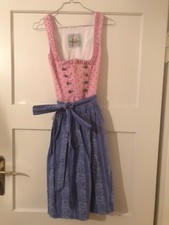 Traditionelles Dirndl Rosa Blau Gr. 35 Wenger Austrian Style