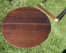 Bistrotisch, Tisch rund, Esstisch, Øca.108,5cm braun zum Ausziehen  Ø ca.138 cm