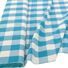 2m aqua weiß Baumwollstoff