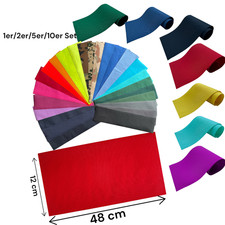 XXL Bügelflicken 12x48 cm - selbstklebend - 1/2/5/10er Set Baumwolle - Aufbügler