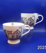 Porzellan Kakao Tasse für Kinder Serie " Bauernhof  Katzen "  Nääsgränsgärden