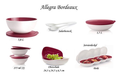 Tupperware allegra bordeaux - tupperware,