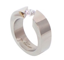 Edelstahlring Damen Spannring