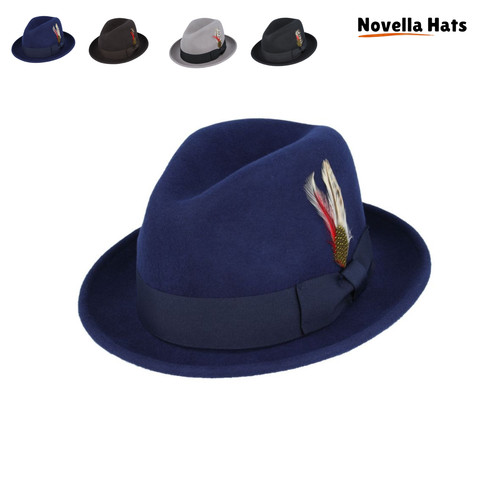 Knautschbarer woll trilby - trilby, hut