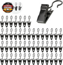 50 Edelstahl Gardinen Clips