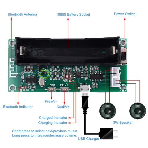 Pam8403 bluetooth lithium - pam8403, 5.0