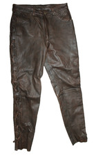 Herren Lederhose W30 L32 Braun