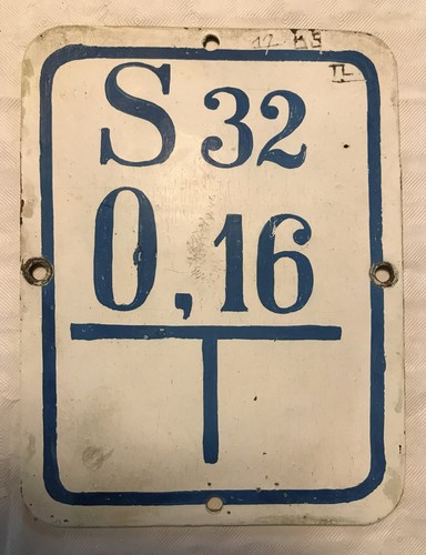 Altes emailleschild - altes,
