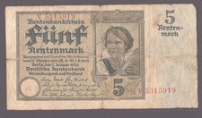 DEU-209a) — alt: Ro. 164a) - Rentenbankschein, Berlin; 5 Rentenmark vom 2.1.1926
