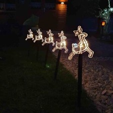 5 LED-Leuchtstäbe Rentier