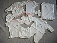Erstlingsset, 9-teilig, Gr. 56, rosa, weiß, Bärchen, Neu
