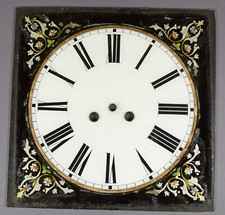 Altes Hinterglas Uhren Zifferblatt f Schwarzwalduhr Wanduhr Uhrmacher clock dial