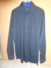 "2" x Mey & Edlich Herrenhemden dkl.-blau + schwarz  Gr. 42 - extralanger Arm 