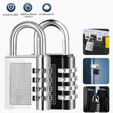 4Pack Vorhänge Schloss mit Zahlencode 4 Stellig Wetterfest Frostsicher Robust DE