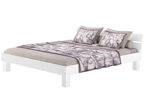Doppelbett buche waschweiß - buche,