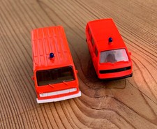 2x H0 1:87 Volkswagen T3 Bus LT 28 Transporter LF8  leuchtorange Feuerwehr Herpa