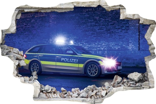 Wandtattoo polizeiwagen mit - wandtattoo,