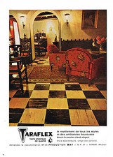 REKLAME WERBUNG 1965 TARAFLEX Kunststoffmatte