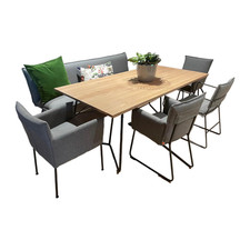 Jess Essgruppe Jess Design Tisch Charles Eiche mit Bank und 4 Stühlen