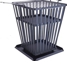 Großer Feuerkorb mit Grillrost und Kohleeinsatz - NEU