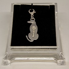 Saluki. Windhund - Anhänger mit Strass für Tasche, Kette, Schlüsselbund, Armband