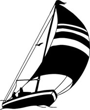 Autoaufkleber segeln Segelboot