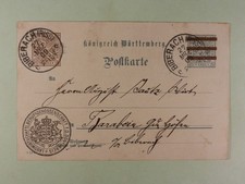 Württemberg dienstganzsache - württemberg,